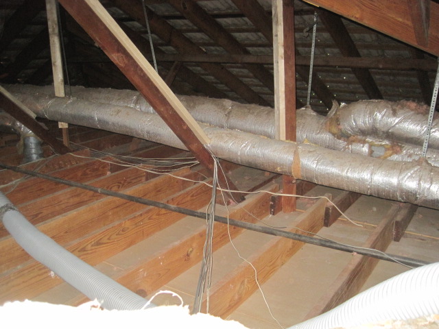 Atticinsulation has been removed